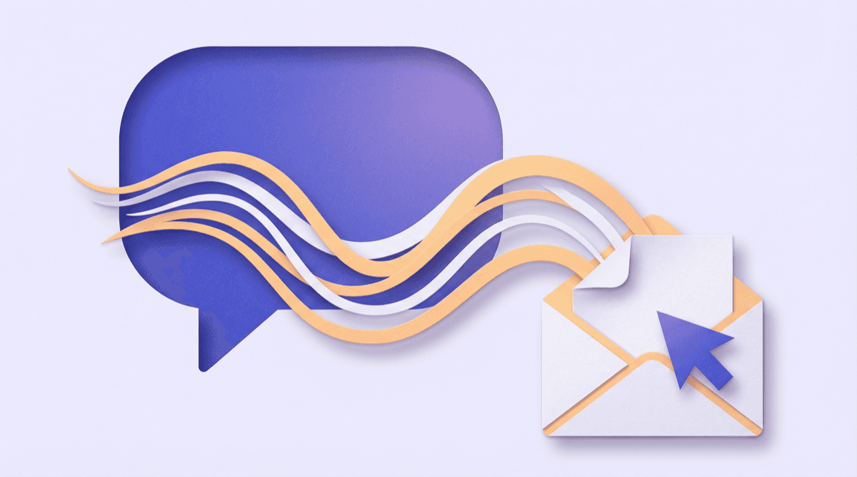 Automated follow-up email workflow showing call transcription flowing into personalized email drafts for sales reps