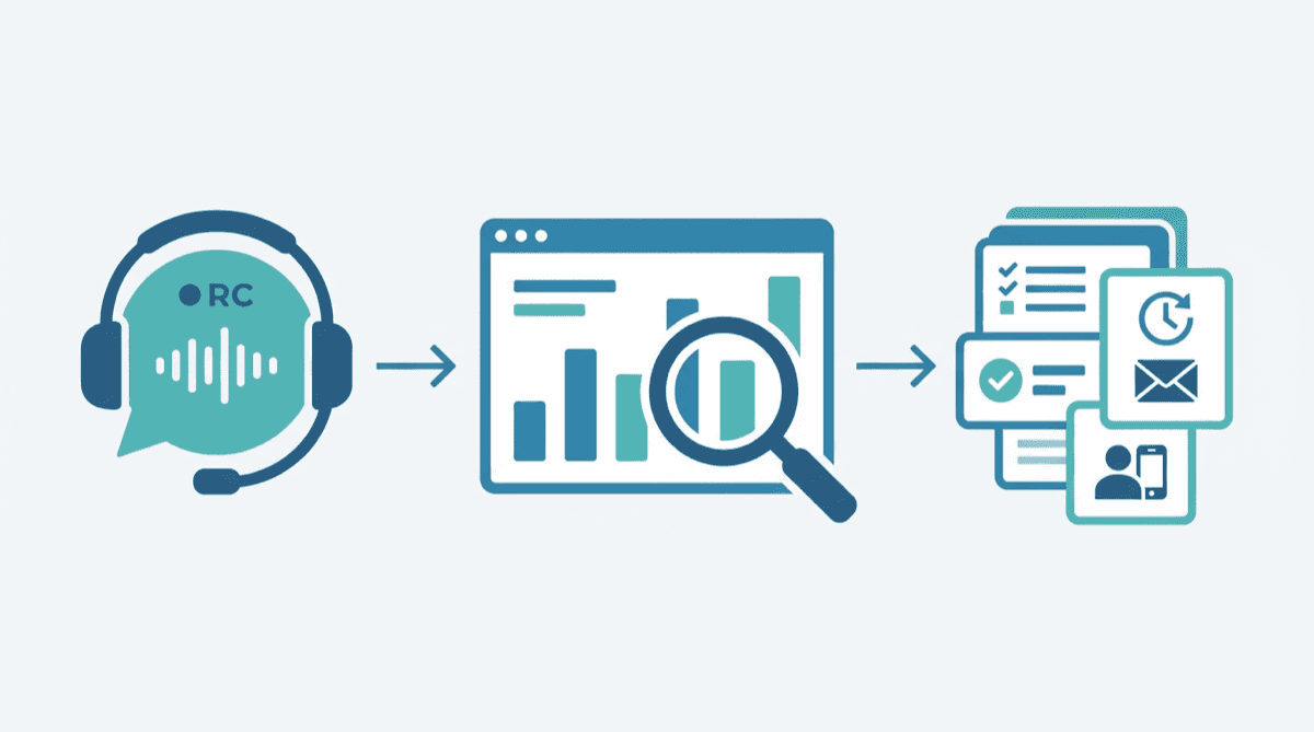 Sales call analytics tools comparing call recordings, analysis dashboards, and CRM workflow outputs